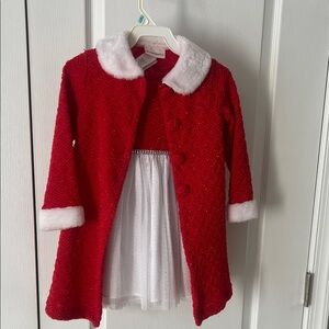 Sweet Heart Rose Red and White Formal Kids Dress